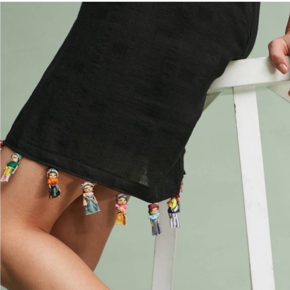 NEW Anthropologie Rachel Antoniff Embroidered Worry Doll Dress 4 small - Picture 2 of 6